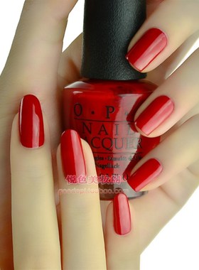 免烤不可剥美甲OPI指甲油 大正红暗红酒红N25 W52 L87丝绸红h08脚