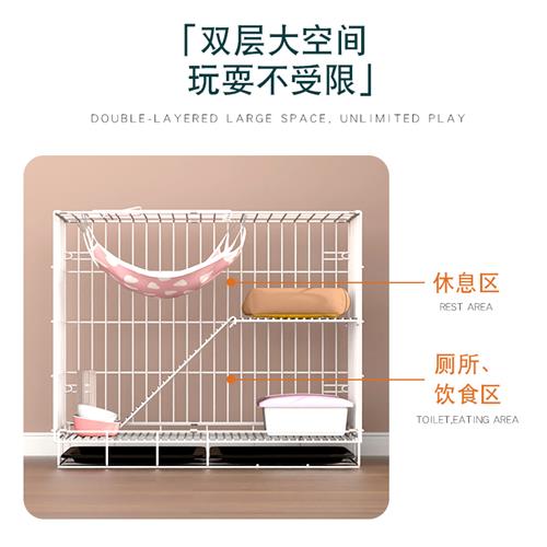 猫笼子家用小型猫咪猫窝带厕所一体宠物室内猫别墅超大自由空间