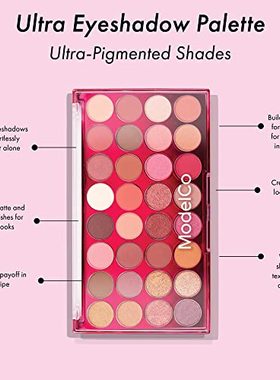 MODELCO Ultra Eyeshadow Palette - High-Color Payoff - Featur