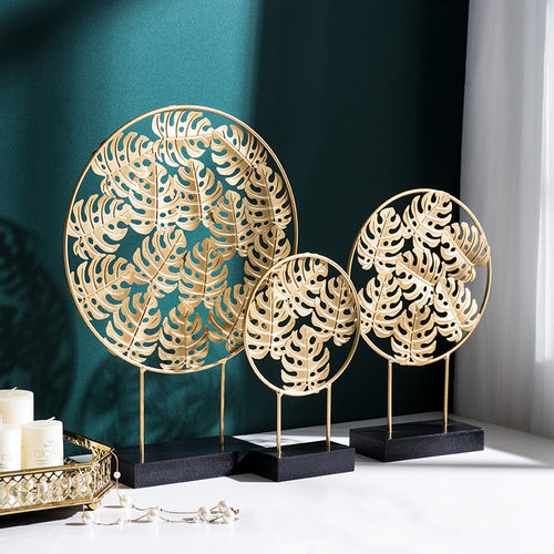 Nordic Golden Leaf Artwork Home Living Room Decoration