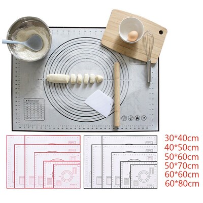 Kneading Pad Non Stick Silicone Baking Mat with Scale Knead