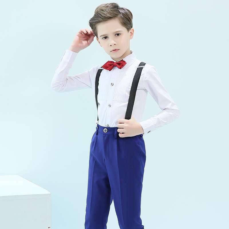 l童小主持人礼服男西装套装表演服钢琴演出花服童礼儿服男童服装
