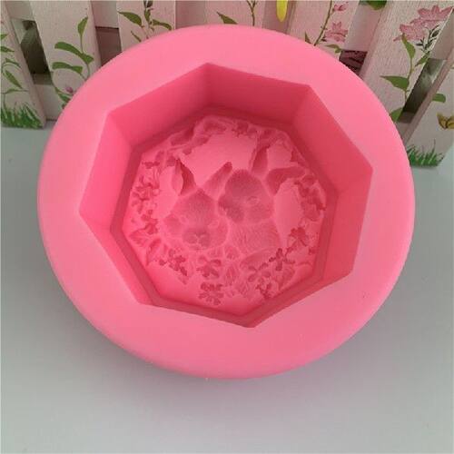 极速Easter Bunny Rabbit Silicone Mold Fondant Mousse Biscuit