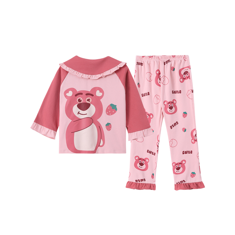 秋天长袖儿童睡衣女孩秋装家居服女童2023新款秋季款网红套装洋派