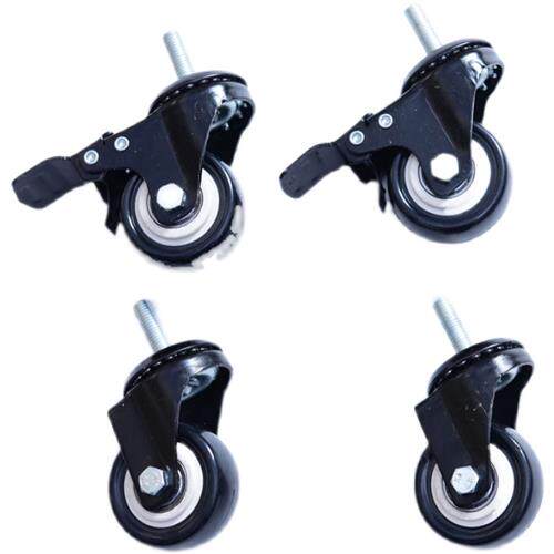 极速不锈钢货架厨房置物架配套双轴承工业轮万橡胶静音万向轮带刹