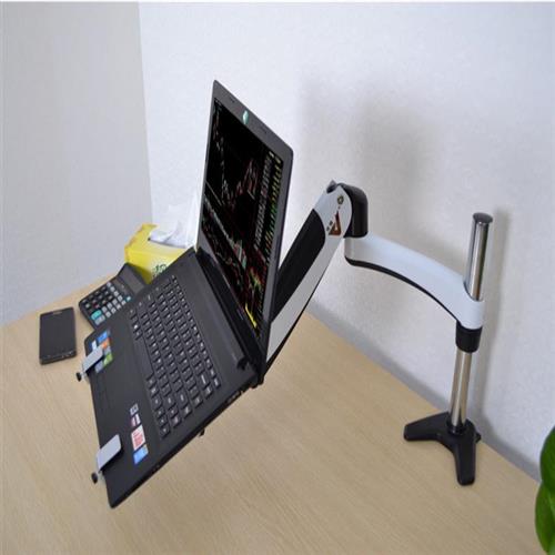 笔记本支架桌面手提电脑万向旋转伸缩气压支架可调液晶显示器底座