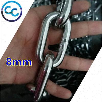 201不锈钢链条铁链条 宠物狗铁链子铁环链吊灯晾衣铁链8mm粗锁链