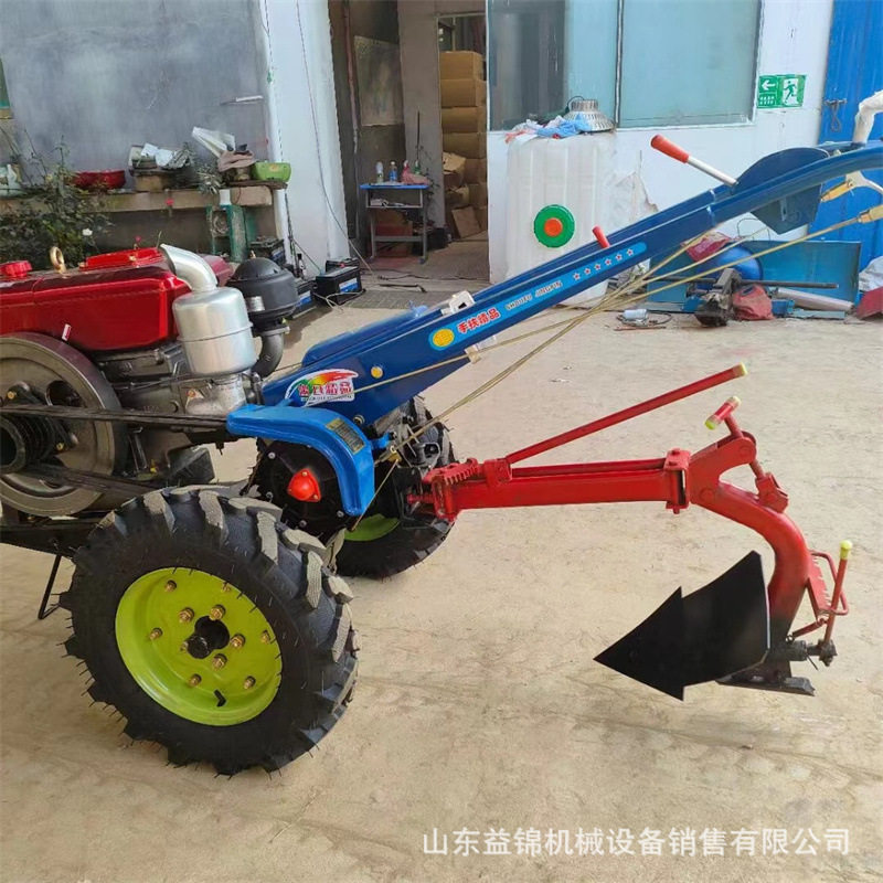 种植农作物起垄机 电启动农机配套手扶拖拉机 15马力果园旋耕机