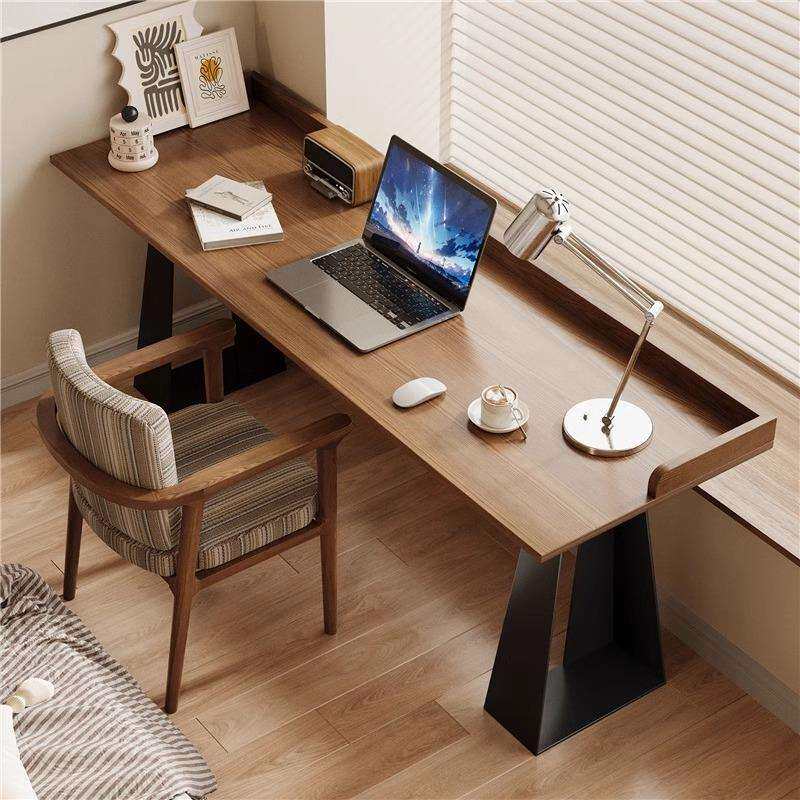 严选实木书桌电竞桌办公桌学生学习桌双人卧室小型家用台式电脑桌