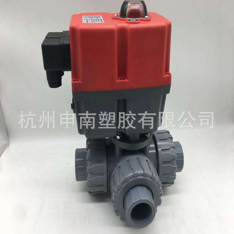 CPVC电动三通阀、CPVC三通球阀