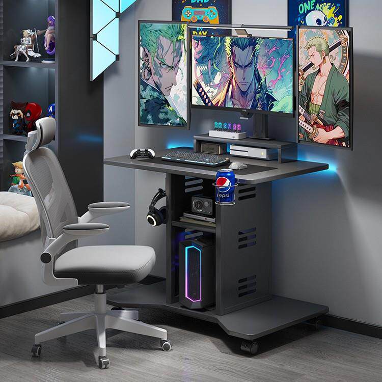 实木电脑桌台式家用小户型客厅可移动沙发边桌子简易小型写字书桌