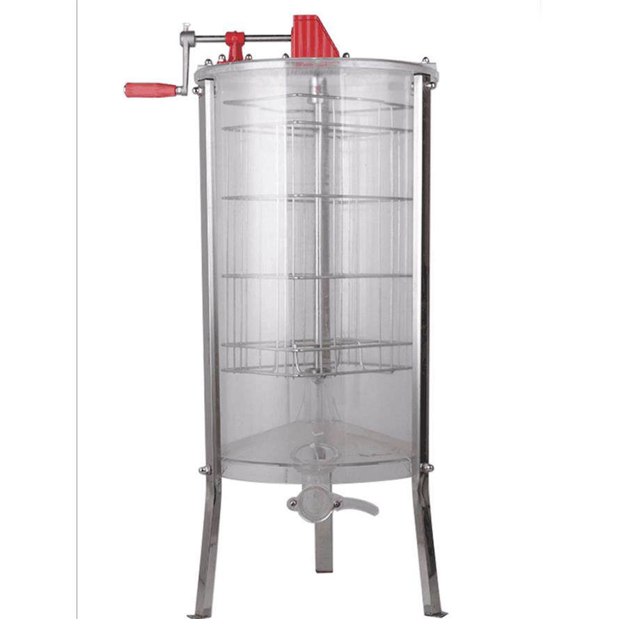 蜂旺手动2框全透明不锈钢内框摇蜜机304小型家用中意蜂甩蜜桶