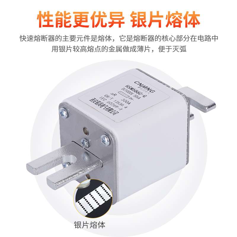 供应RSM5860-G系列新能源充电桩熔断器DC1000V300A直流熔断器