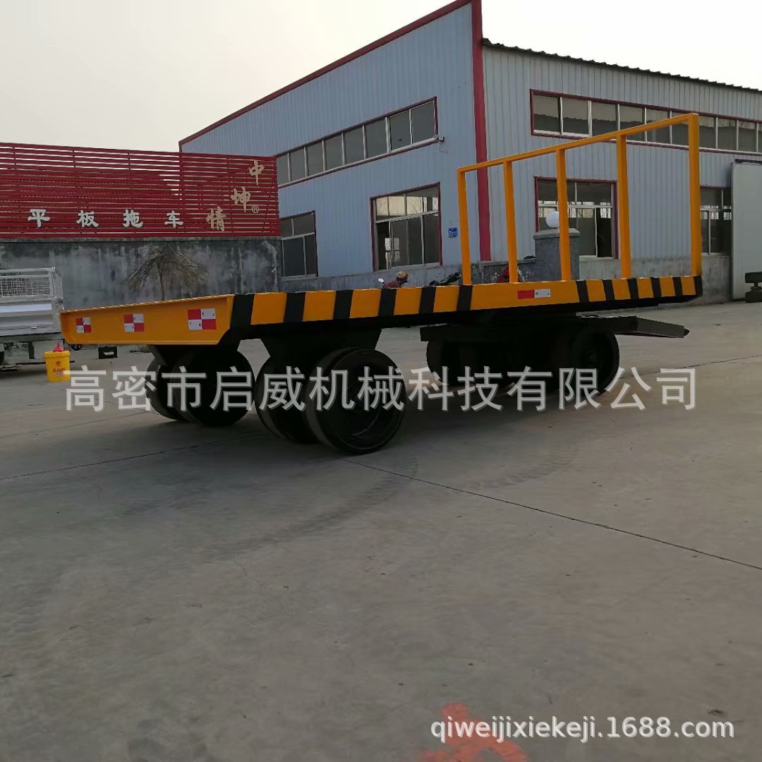 30吨平板拖车   货源供应    前后围栏平板拖挂车厂家供应