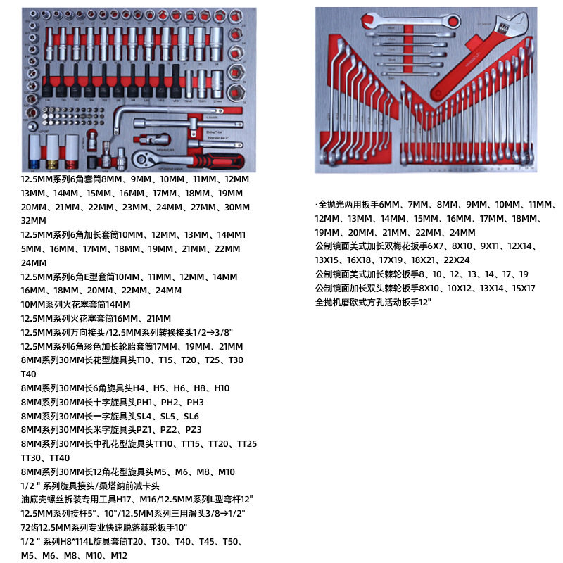 花旗369综合工具套装家用工业汽修套装汽车修理厂五金工具套装批