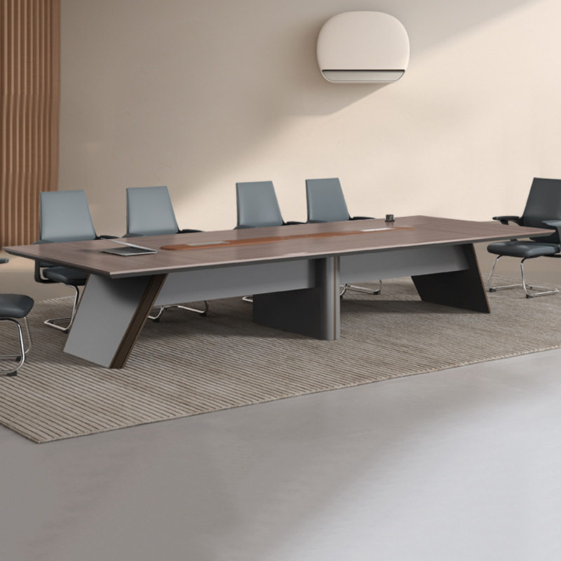 现代时尚简约会议台多功能办公桌培训洽谈桌会议桌条形大型会议台