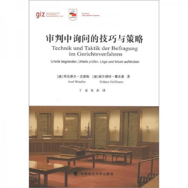 正版速发9787562042228 审判中询问的技巧与策略 (德)文德勒 中国政法大学出版社 - 实物图