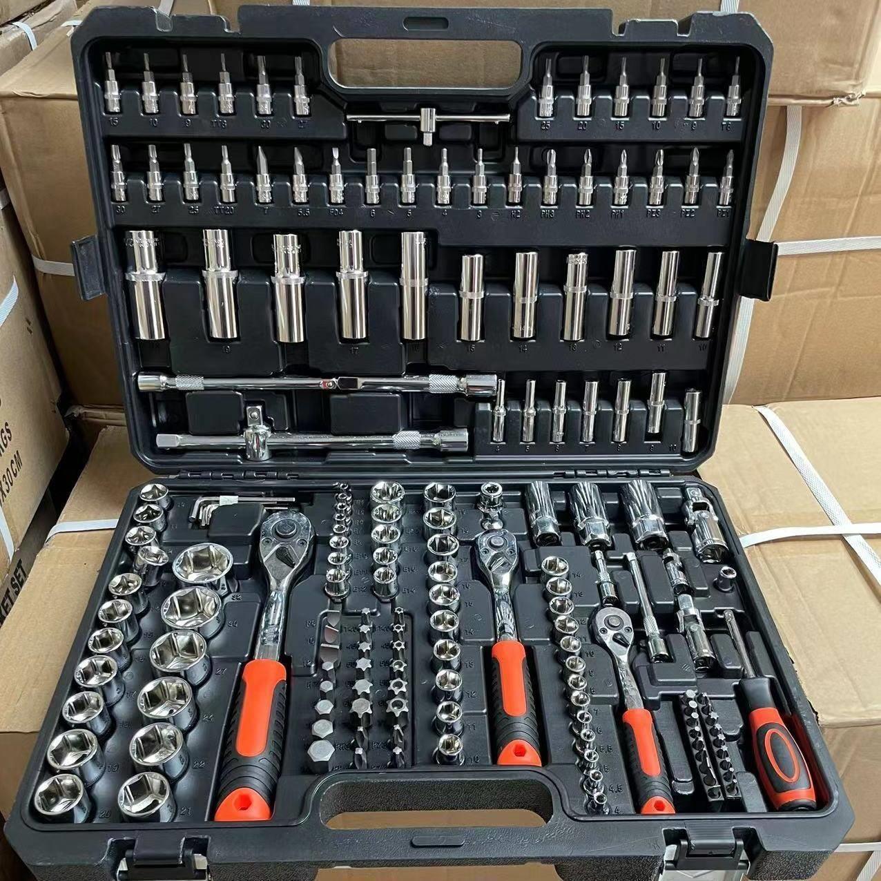 汽车汽修工具套装修车维修工具箱组套套筒汽修套管棘轮扳手工具箱