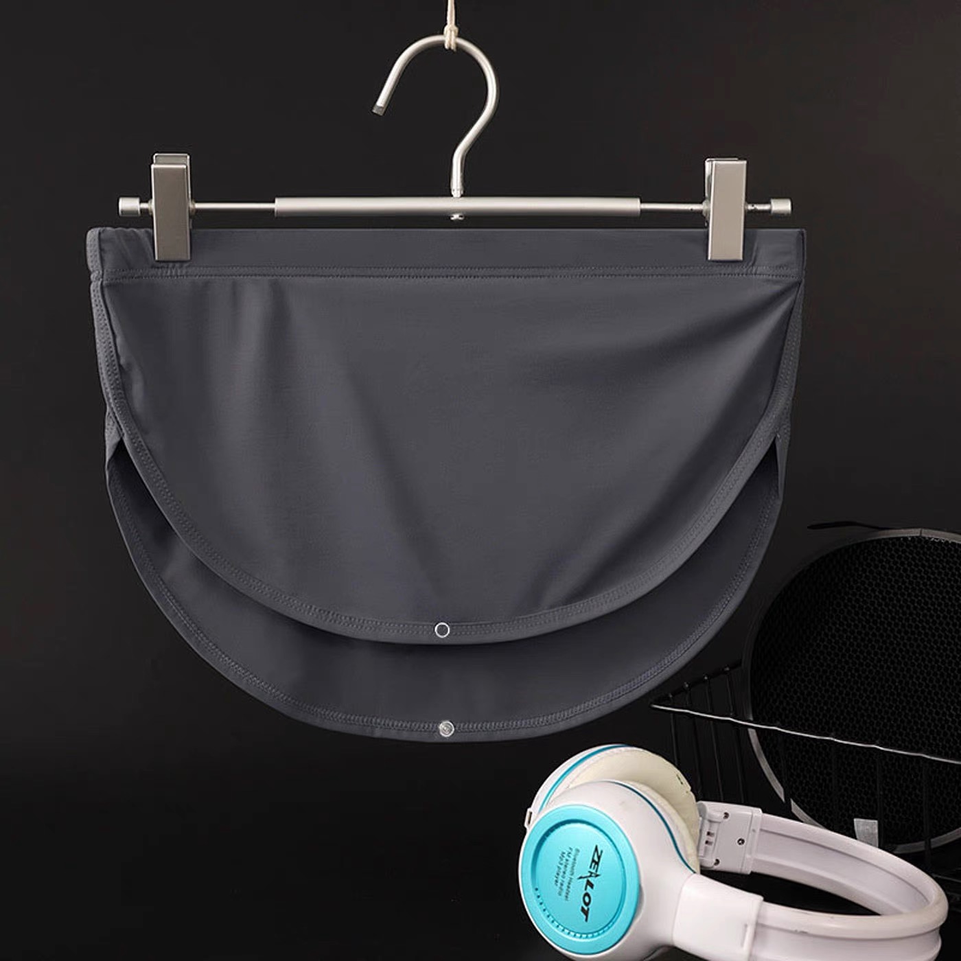 男士阿罗裤冰丝可拆开合低腰透气大囊袋无裆居家裸睡裙裤男情趣