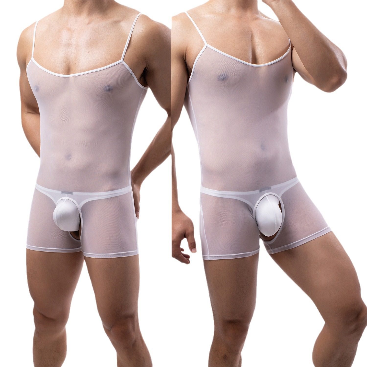 男士吊带连体衣连体短裤网纱背心透视经典开洞男女内衣性感男情趣,女士内衣/男士内衣/家居服,男平角内裤,淘宝优惠券,粉丝福利购,淘宝优惠卷