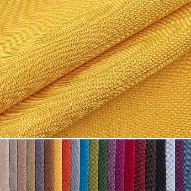 亚麻布料棉麻面料涤纶细麻布料软包抱枕坐垫车套沙发布料