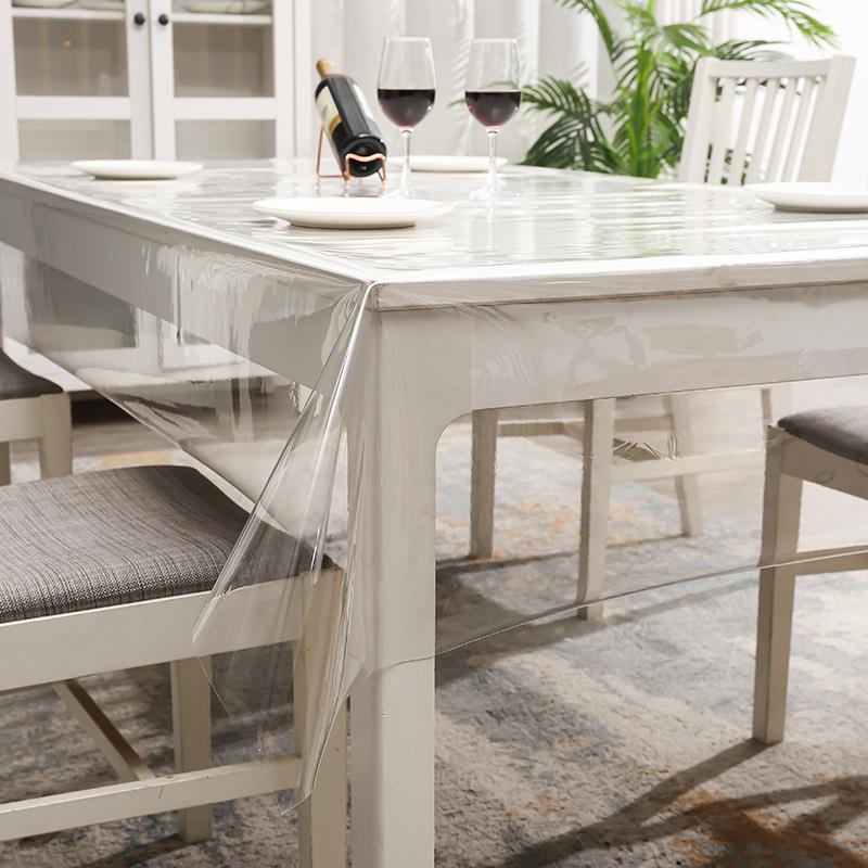 PVC透明桌布防水防油隔热垫免洗餐桌垫超薄下垂塑料垫茶几垫