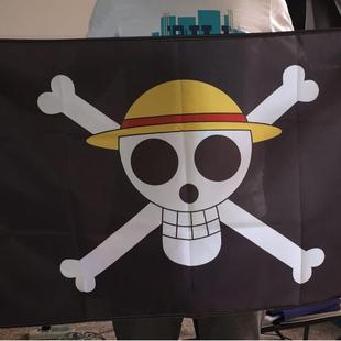 草帽路飞旗 海贼王旗帜海盗旗 高品质