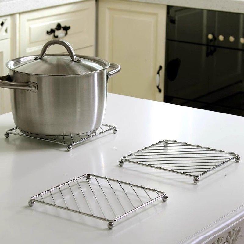 加厚不锈钢锅垫隔热垫架家用厨房百搭蒸架防烫碗碟架多功能沥水架