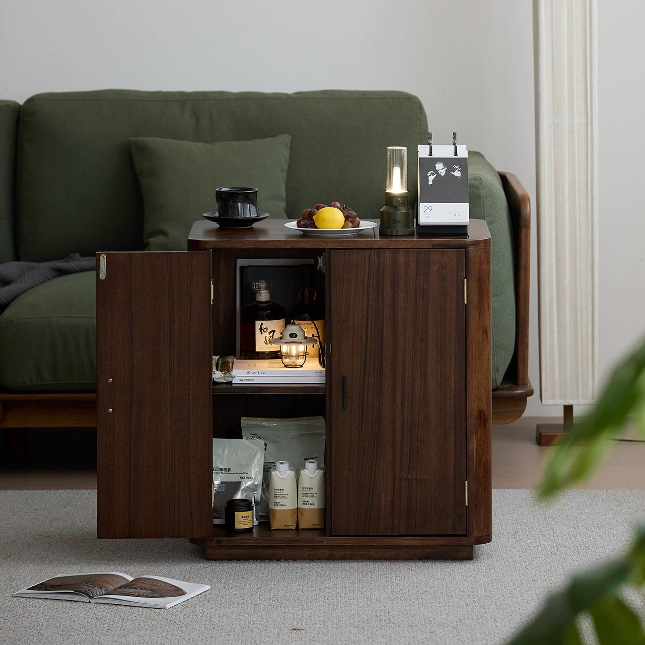 虎斑木实木茶桌家用泡茶桌带电炉小型移动阳台茶水柜一整套泡茶台