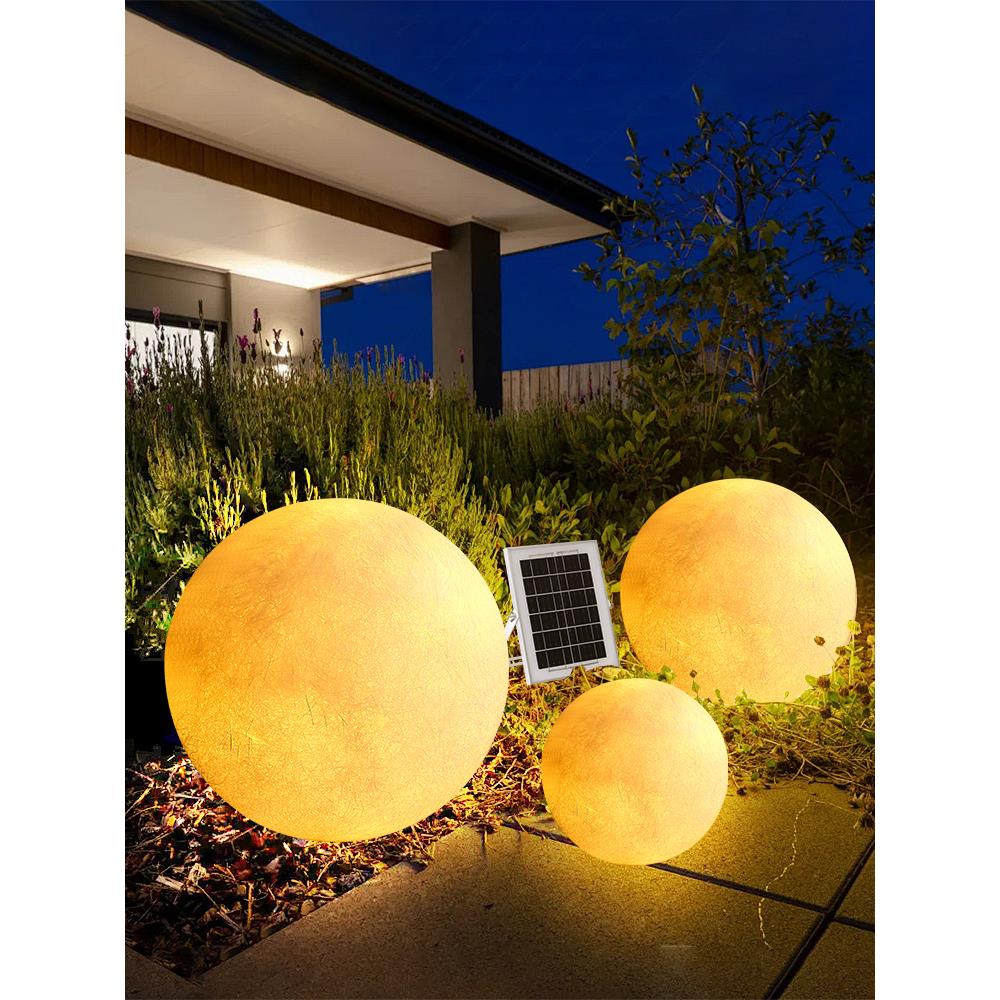 月亮灯太阳能草坪灯户外防水花园庭院别墅露台大气户外球月亮灯