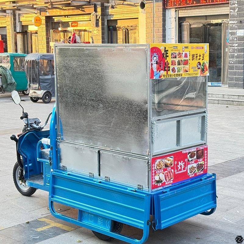 小吃车架子不锈钢三轮车早餐摊夜市摆摊架组装臭豆腐街边摆摊架