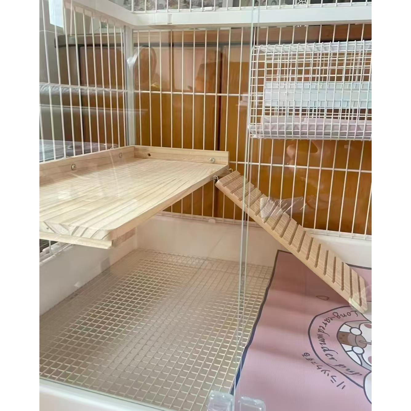 大杨兔笼R81Pro两层平台实木强化隔断地板楼梯R100Pro天竺鼠天竺