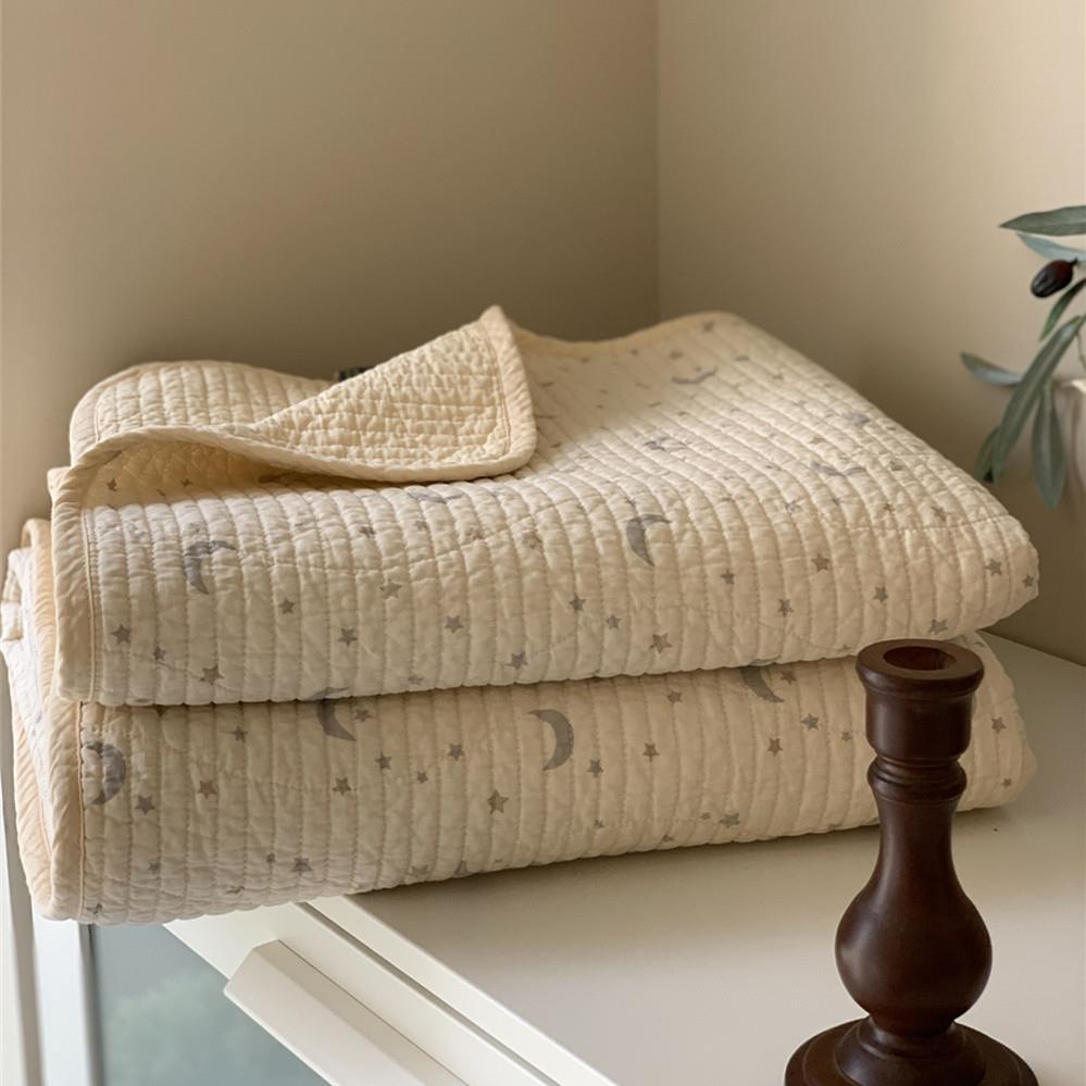 韩国大鹅双面纯棉床盖单件小碎花卡通四季通用全棉绗缝棉花床单