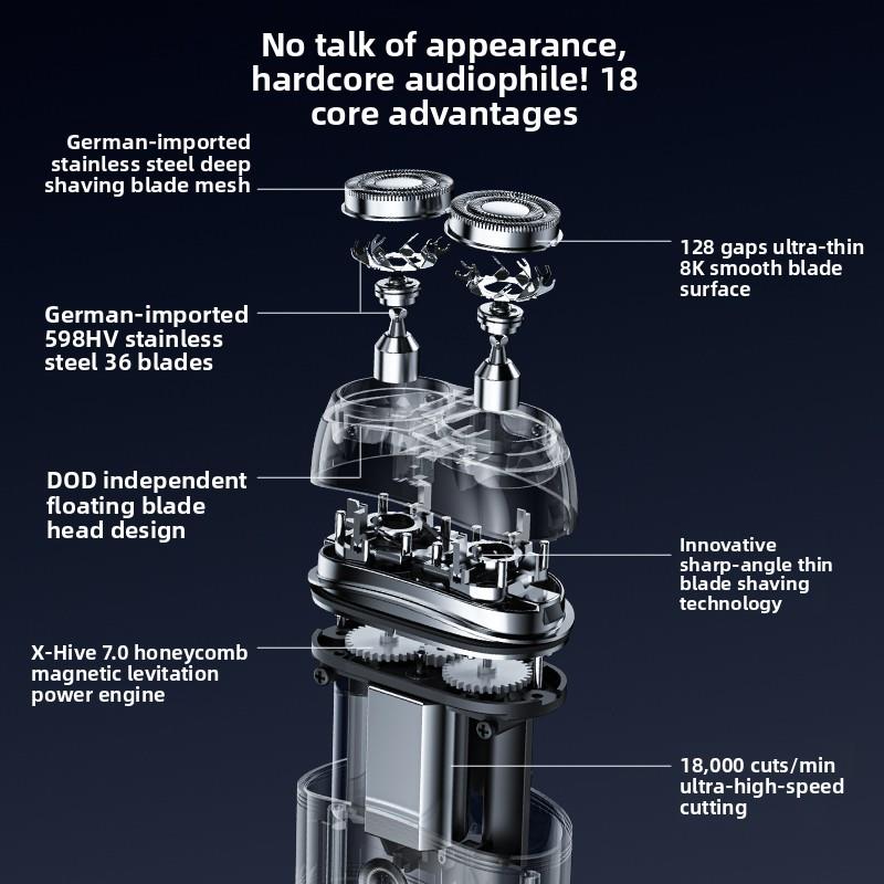 未野迷你mini款电动剃须刀便携车载出差亲肤敏感肌痘痘适用送男友