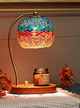 摩洛哥无火香薰灯融蜡灯卧室床头灯覆古房间装饰摆件台灯生日礼物