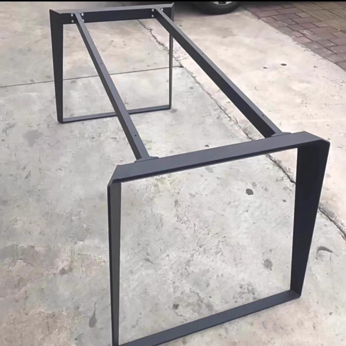 意式岩板餐桌腿支架办公桌腿实木书桌支撑架大理石实心桌脚外八款