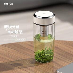 万象新款单层玻璃杯男女士鹅蛋杯车载可携式商务泡茶女生喝水茶杯