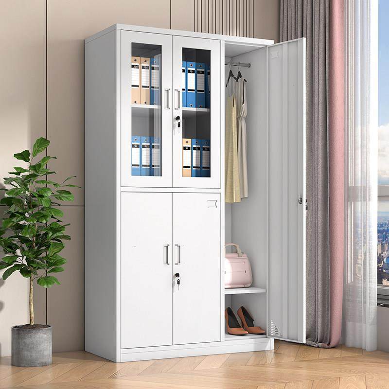 五门更衣柜办公室a4文件柜挂衣柜资料档案收纳置物柜带锁储物柜子