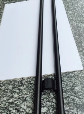 加厚38圆管玻璃门拉手大门把手黑钛金木门拉手铝合金灰色黑色银色