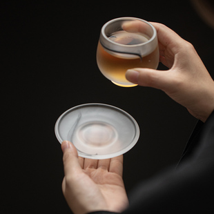 琉璃杯垫茶托小茶碟家用中式简约防烫隔热垫功夫茶具杯垫茶道配件