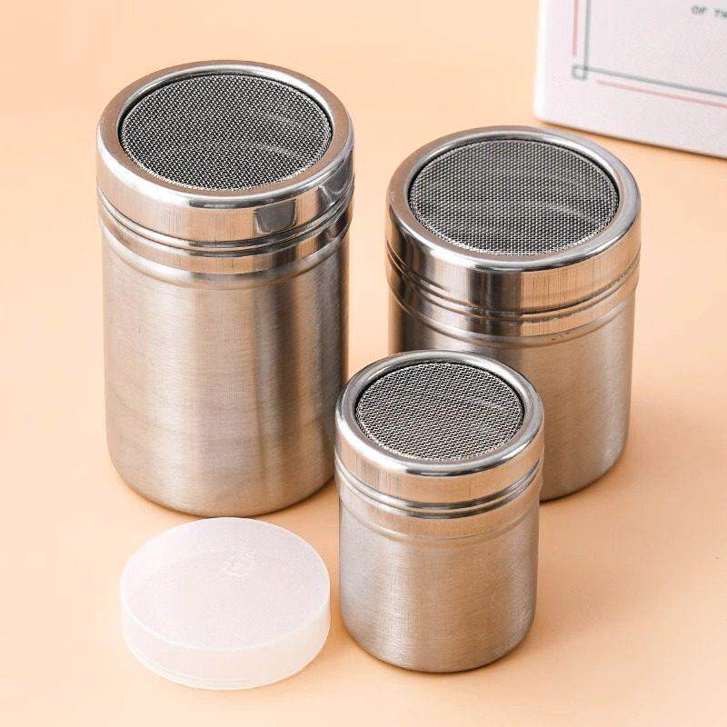 【官方正品】可可粉撒粉器不锈钢撒粉罐抹茶咖啡筒烘焙面粉糖粉孜