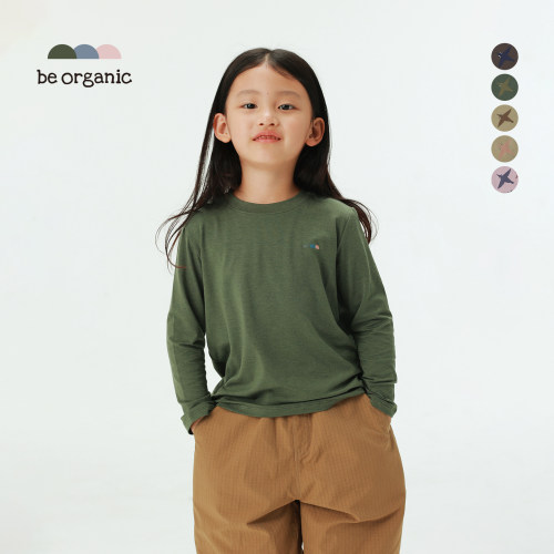 Be organic【美利奴羊毛混纺】儿童户外天丝T恤长袖观鸟系列秋款
