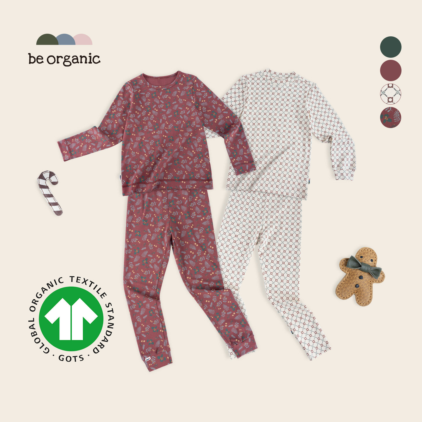 圣诞特辑秋衣秋裤套装儿童有机棉