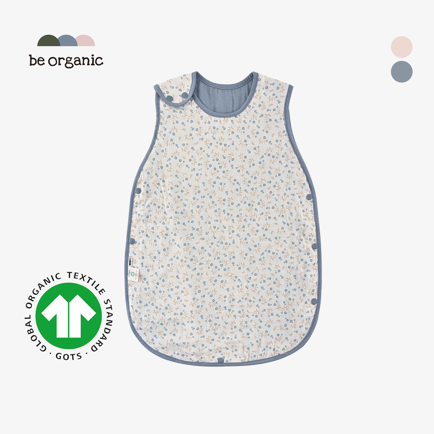 be organic【有机棉纱布睡袋】婴幼儿童宝宝四季通用防踢被新款