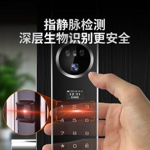 锁十大品牌入户电子锁 指静脉指纹锁人脸识别智能门锁家用防盗密码
