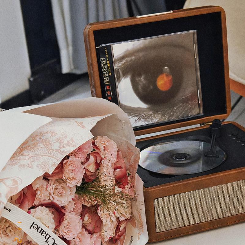 橙迪D200家用CD一体机发烧级复古专辑播放器音响光碟可携式唱片机
