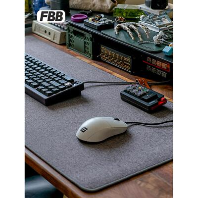 FBB原创定制减震高级感亚麻鼠标垫超大号桌垫子办公电脑游戏电竞
