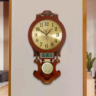 德国挂钟客厅家用时尚大摆钟覆古新中式石英钟饭厅壁挂墙钟表时钟