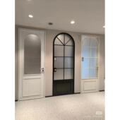 覆古法式 铁艺玻璃门化妆室门厕所门书房门拱形包厢门店铺门定制门