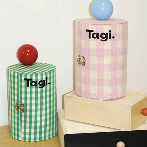Tagi.机灵信号旋转桌面收纳首饰盒戒指项链大容量圆形桌面礼物
